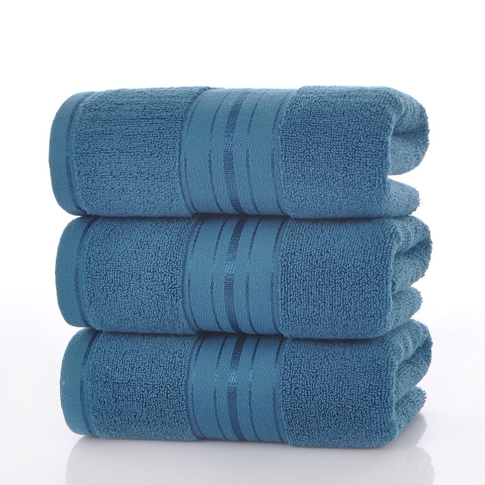 Cloth Face Mask Washable - Blue Cotton Bathroom Towels Set -