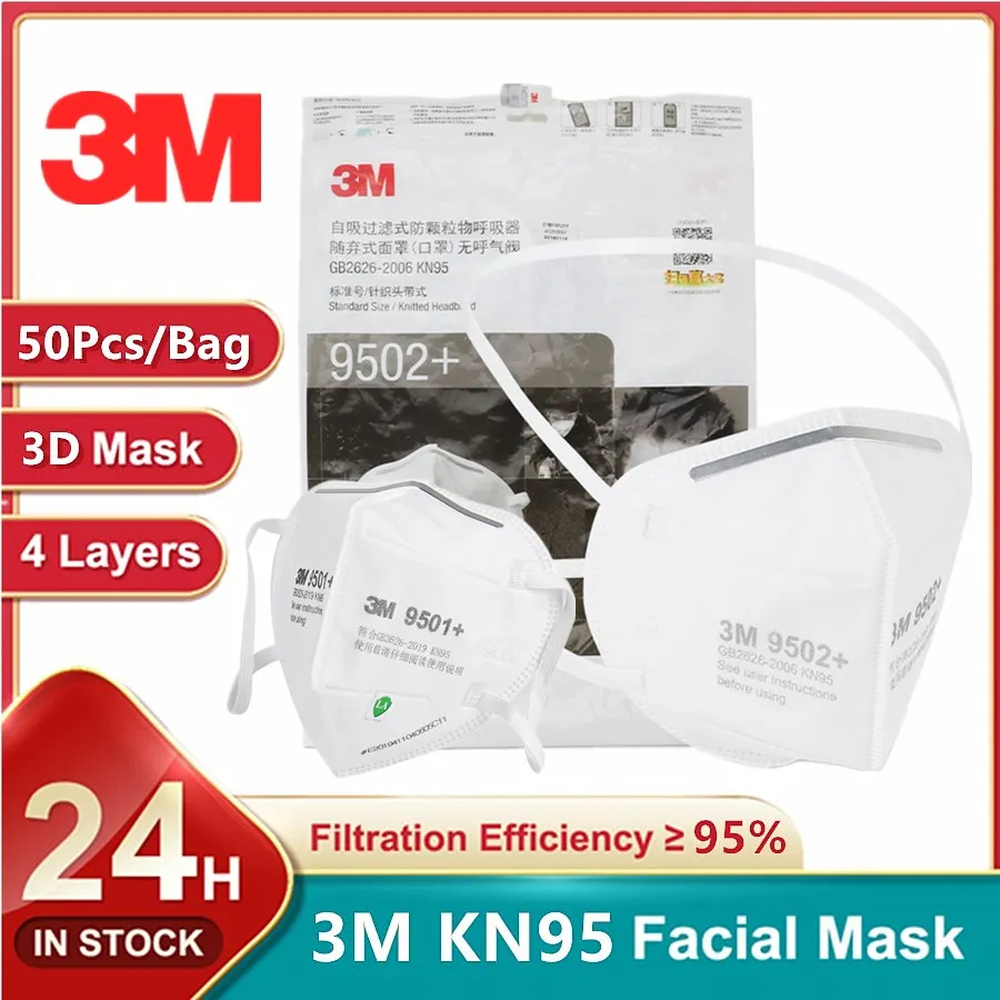 3M KN95 Face Mask 9501+/9502+  - 3M Mask 9502+ 评论和价格