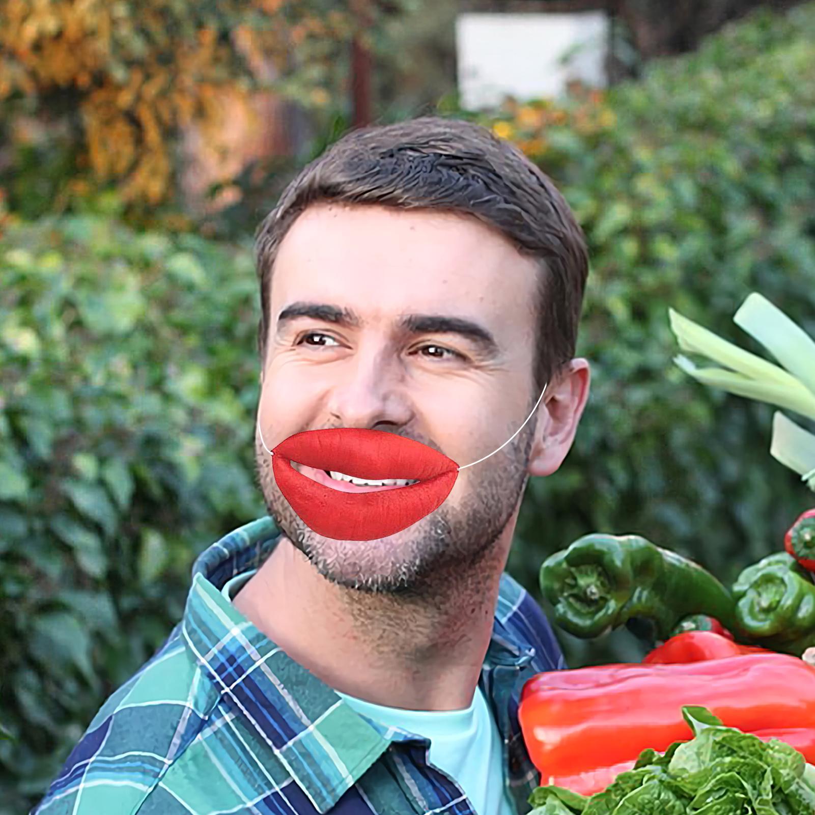 Red Lips Face Masks Funny Big  - Kids Face Mask 评论和价格