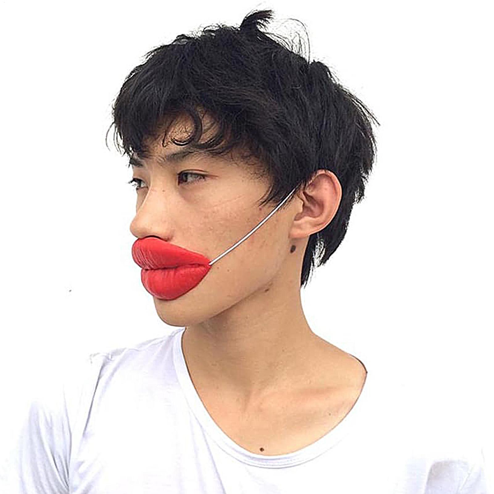 Red Lips Face Masks Funny Big  - Kids Face Mask 评论和价格