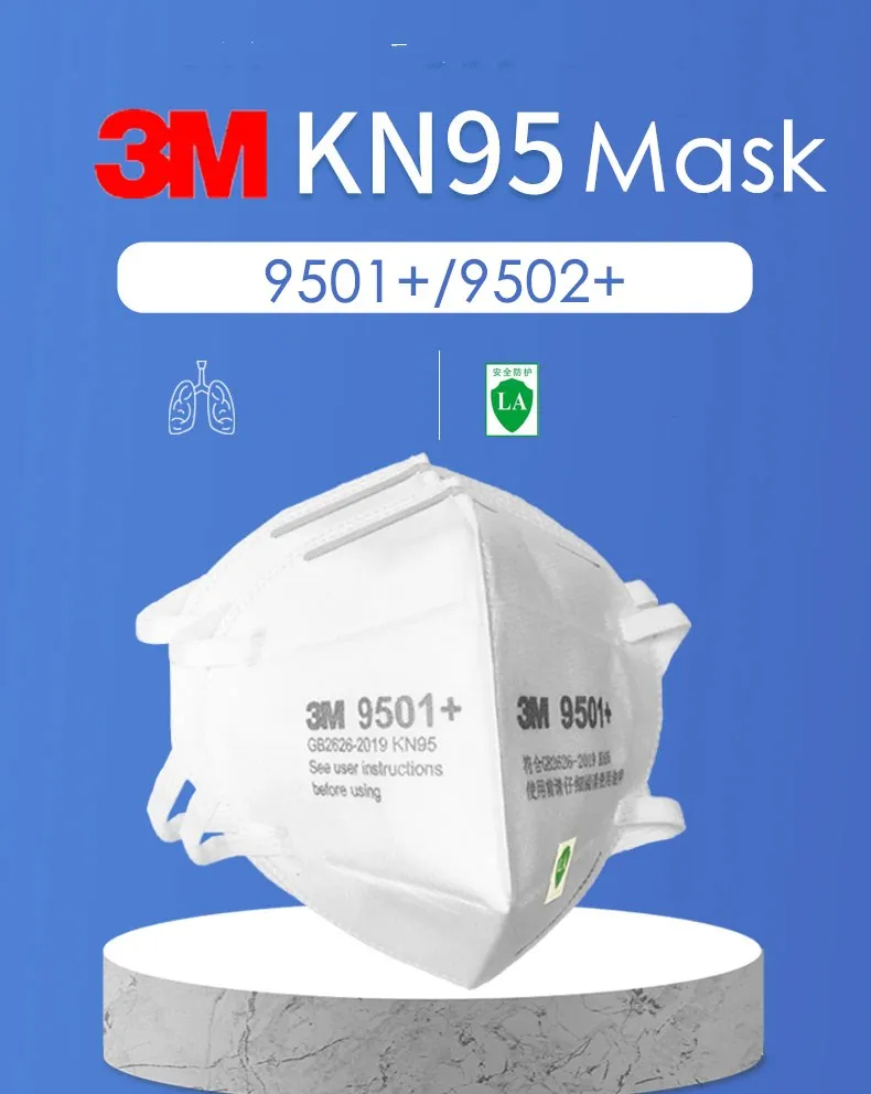 50Pcs/bag 3M KN95 Face Mask 95 - 3M Mask 9502+ 评论和价格