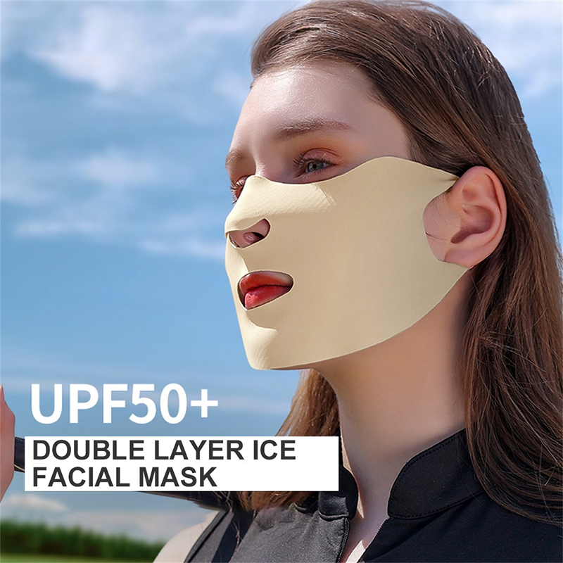 Ice Silk Sunscreen Mask Female - Sports Mask Breathable 评论和价格