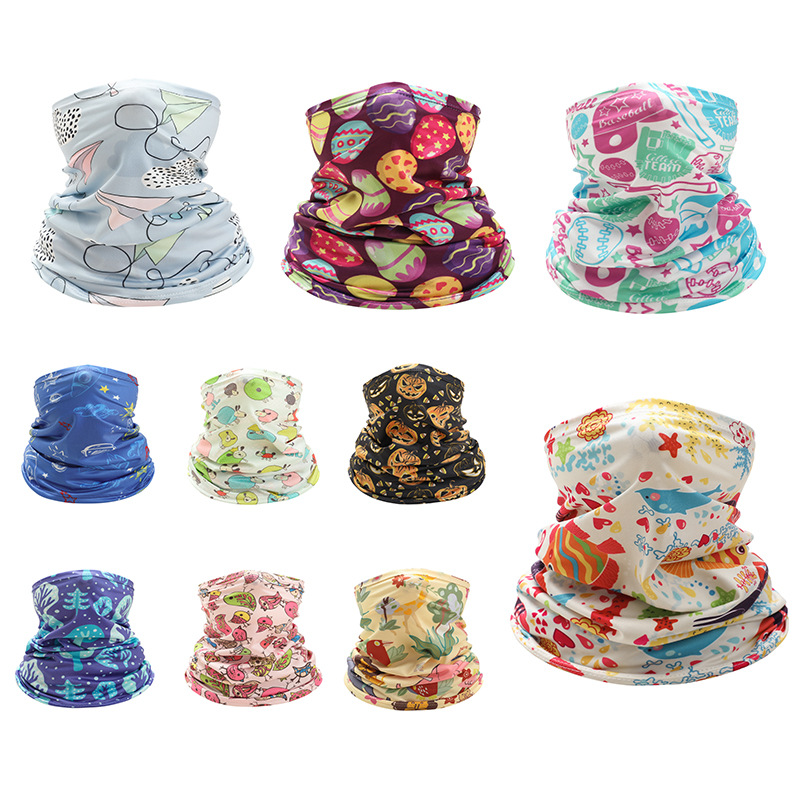 Kids Neck Cover Cute Ice Silk  - Kids Face Mask 评论和价格